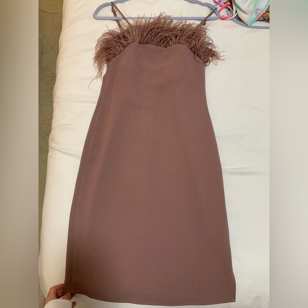 Elliat Feather Dress. Xsmall